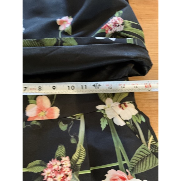 Ted Baker Romper Playsuit Kaysha Sz 2 Multi Cascading Floral Short Sleeves Black - Picture 8 of 12